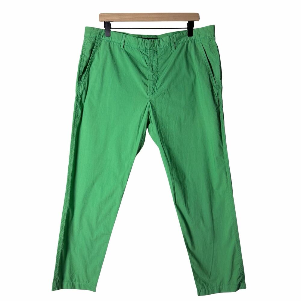 Theory Lightweight 100% Cotton Trouser Green Women's size 36